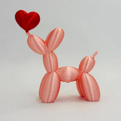 Chó bong bóng trang trí trái tim