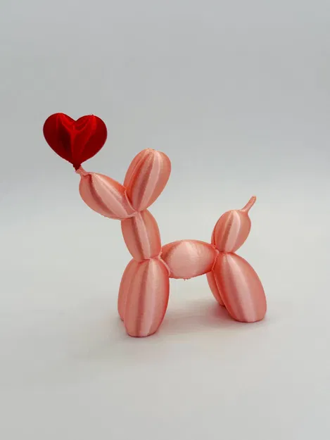 Chó bong bóng trang trí trái tim - Image 2