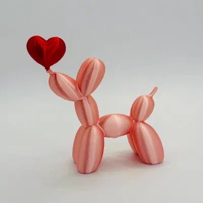 Chó bong bóng trang trí trái tim