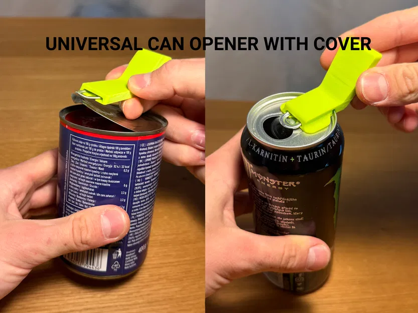 Dụng cụ mở lon đa năng kèm nắp che bảo vệ - Image 1