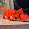 Valentine Flexi Cat – Mèo dẻo khớp nối ngậm trái tim - Thumbnail 2