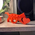 Valentine Flexi Cat – Mèo dẻo khớp nối ngậm trái tim - Thumbnail 3