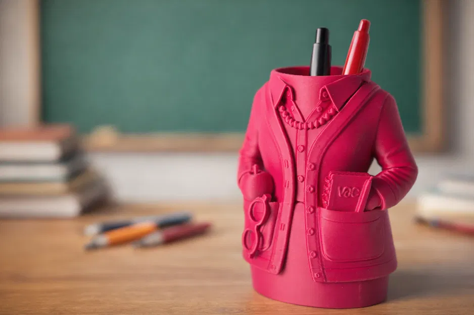 Ống Cắm Bút Thầy Cô Cổ Điển – Phụ Kiện Bàn Làm Việc Phong Cách Old School - Image 2