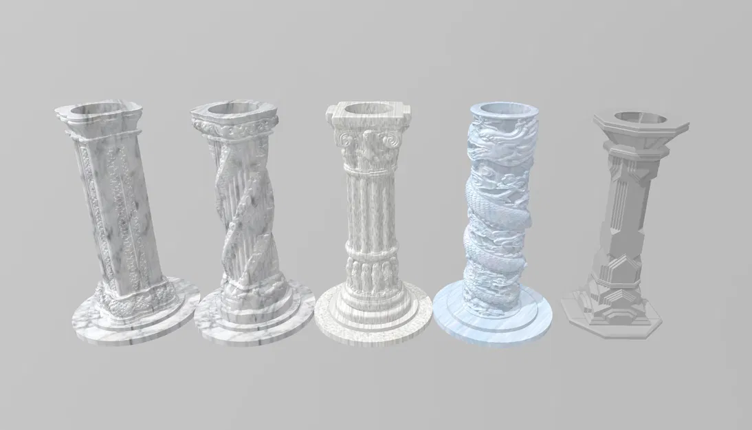 Chân nến taper phong cách lấy cảm hứng từ các cột trụ (nhiều thiết kế) - Image 1