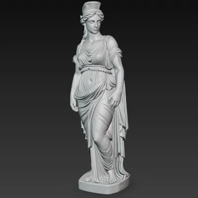 Tượng Hy Lạp với một cô gái trẻ