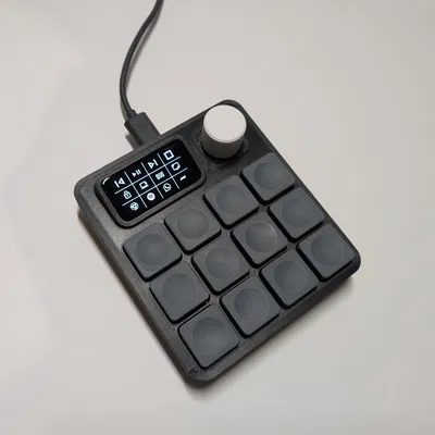 Macropad 12 phím tuỳ biến kèm encoder và màn hình LCD 1.47"