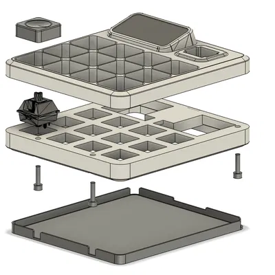 Macropad 12 phím tuỳ biến kèm encoder và màn hình LCD 1.47"