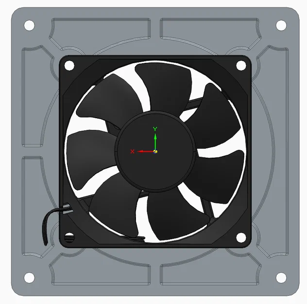 Adapter quạt 80mm căn giữa (viền mỏng) lên case 120mm V1 - Image 1
