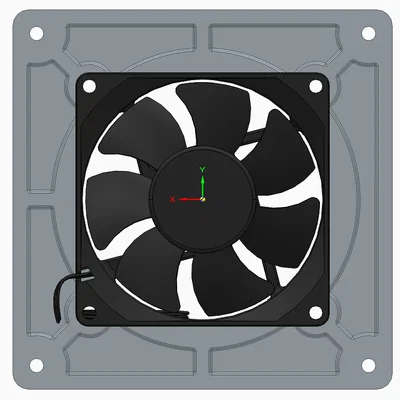 Adapter quạt 80mm căn giữa (viền mỏng) lên case 120mm V1