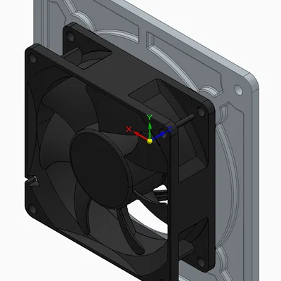 Adapter quạt 80mm căn giữa (viền mỏng) lên case 120mm V1