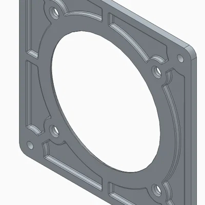 Adapter quạt 80mm căn giữa (viền mỏng) lên case 120mm V1
