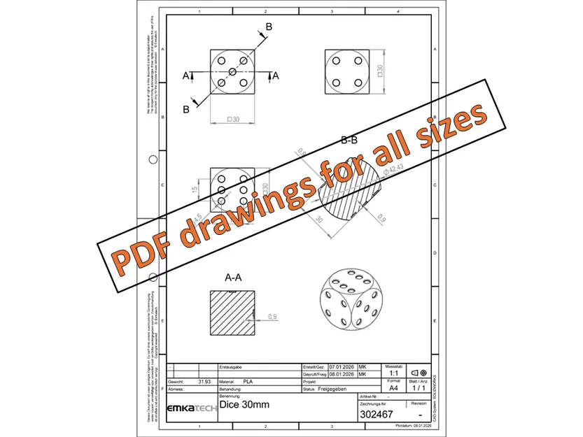 Xúc xắc game 20 kích thước (5 mm – 200 mm) - Image 4