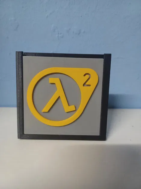 Tấm trang trí logo Half-Life / Half-Life 2 (Deco plate) - Image 1