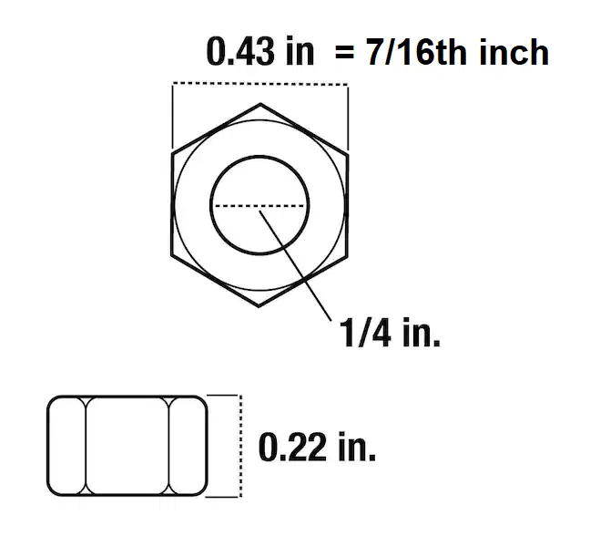 Thumb screw fastner cho đai ốc/bu-lông 1/4 inch (1/4-20), không cần support - Image 8