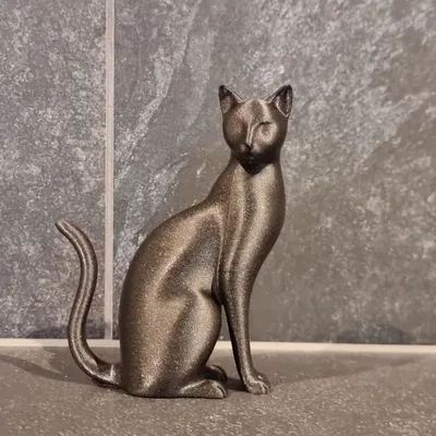 Tượng mèo ngồi thanh lịch