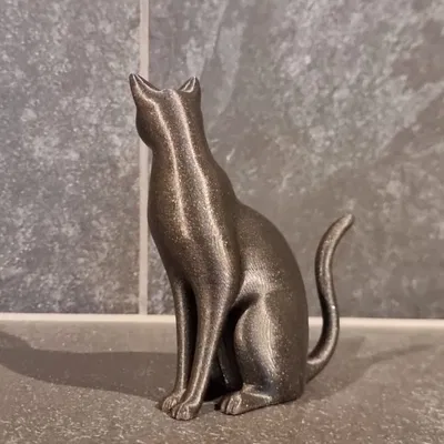 Tượng mèo ngồi thanh lịch