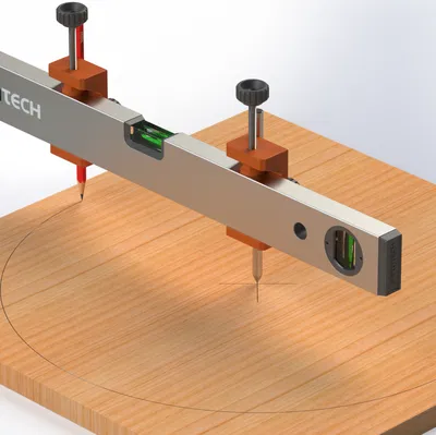 Beam Compass/Trammel dạng thanh – Dụng cụ vẽ vòng tròn đường kính lớn (trammel)