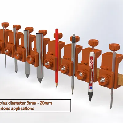 Beam Compass/Trammel dạng thanh – Dụng cụ vẽ vòng tròn đường kính lớn (trammel)