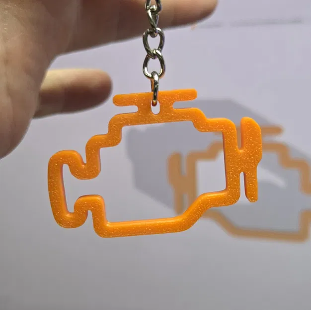 Móc khóa chìa khóa biểu tượng Check Engine (Check engine keychain keyring) - Image 1