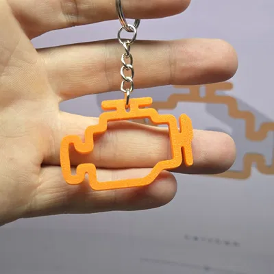 Móc khóa chìa khóa biểu tượng Check Engine (Check engine keychain keyring)