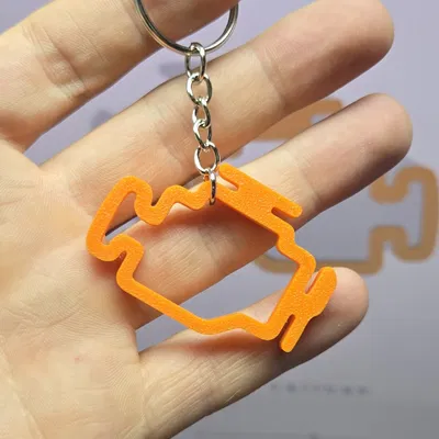 Móc khóa chìa khóa biểu tượng Check Engine (Check engine keychain keyring)
