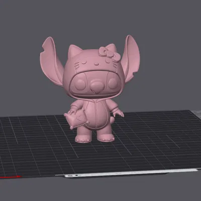 Stitch trong trang phục Hello Kitty