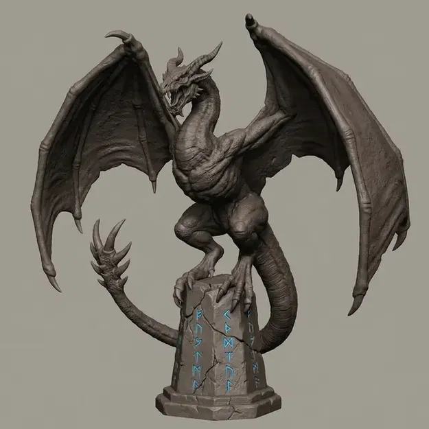 Demonický Drak Strážce – Figurine Rồng Canh Gác Quỷ Dữ - Image 1