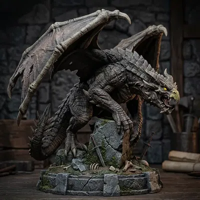 Bazilišek ze Zaklínače – Mô hình figurine bazilišek chi tiết