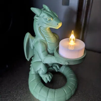 Tượng rồng giữ nến tealight
