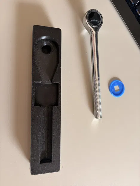 Gridfinity Kobalt 3/8" Drive Ratchet Holder 1x5x3 (không có chữ) - Image 2