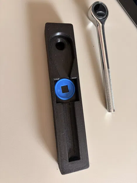 Gridfinity Kobalt 3/8" Drive Ratchet Holder 1x5x3 (không có chữ) - Image 3