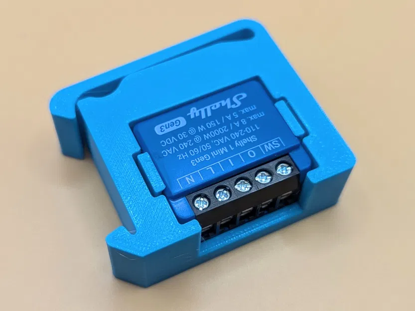 Giá gắn Shelly Mini lên DIN-rail (Shelly Mini DIN-rail holder) - Image 1