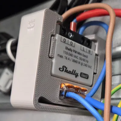 Giá đỡ Shelly mini gắn DIN có khe WAGO