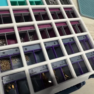 Gridfinity: Phụ kiện vách chia 10x cho bin 5x2 dùng trong case