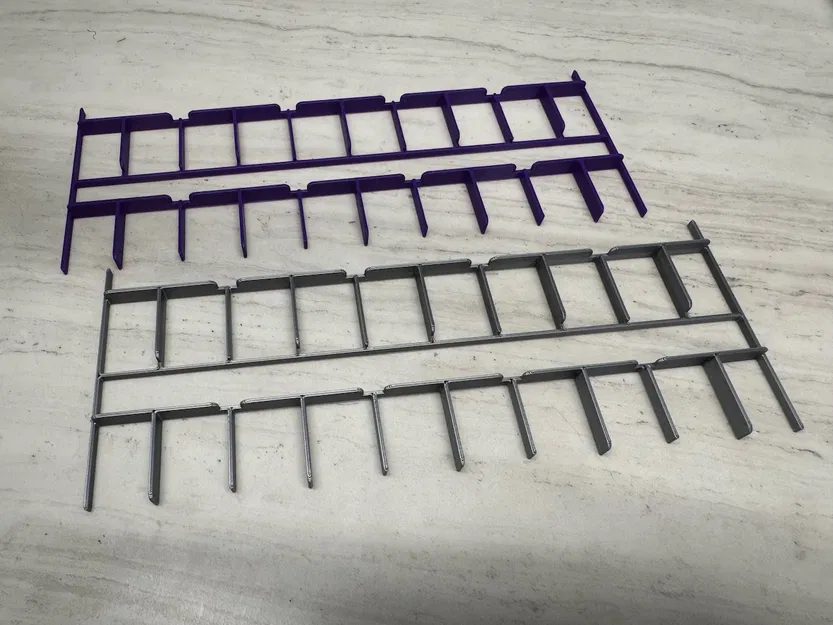 Gridfinity: Phụ kiện vách chia 10x cho bin 5x2 dùng trong case - Image 2