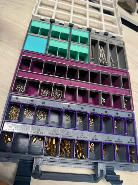 Gridfinity: Phụ kiện vách chia 10x cho bin 5x2 dùng trong case - Image 3