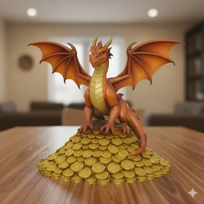 Rồng có cánh trên núi tiền vàng