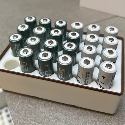 Khay đựng pin Gridfinity AA (2x3) và AAA (2x2), cao 5U