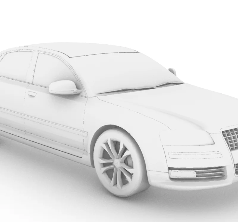 Mô hình 3D Audi A8 d3 tỷ lệ 1:50