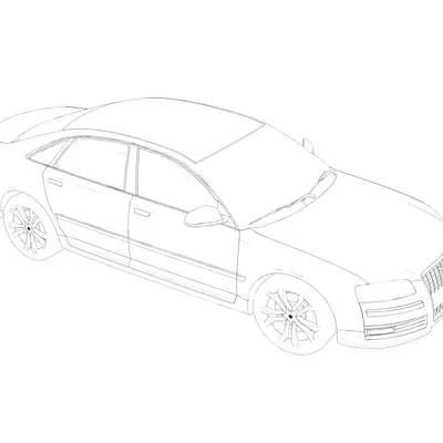 Mô hình 3D Audi A8 d3 tỷ lệ 1:50