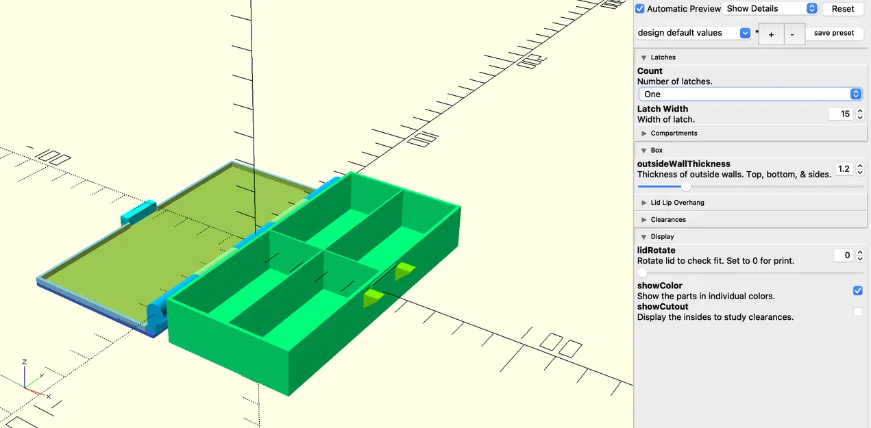 Hộp configurable (configurable box) tùy chỉnh ngăn và chốt gài - Image 1