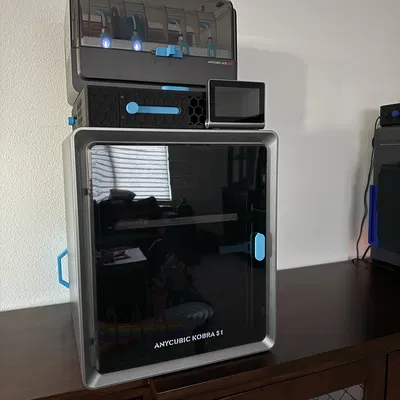 Riser thoáng gió cho Kobra S1 có rãnh LED và nguồn rời