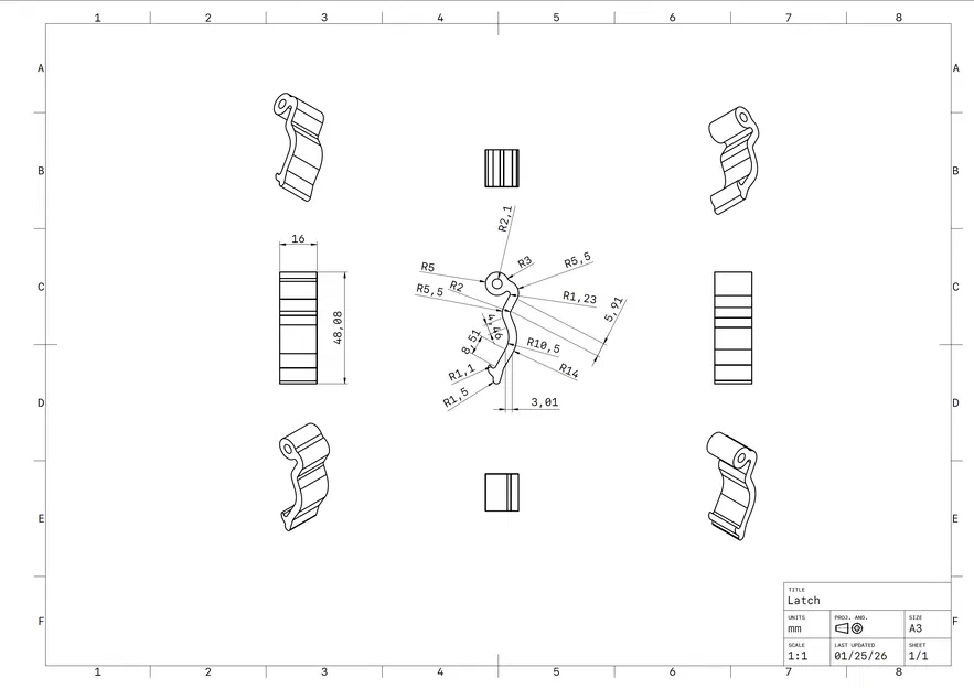 Snap Compression Latch – Mẫu 3D tham khảo thiết kế - Image 5