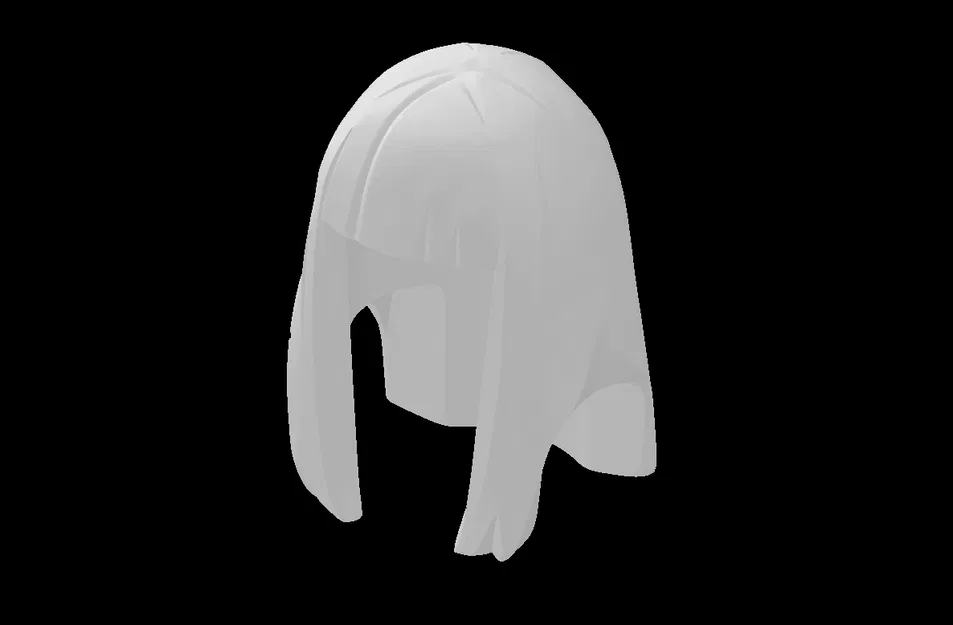 Tóc Minifig nữ dài thẳng có mái (Lego Compatible 75867.dat) - Image 1