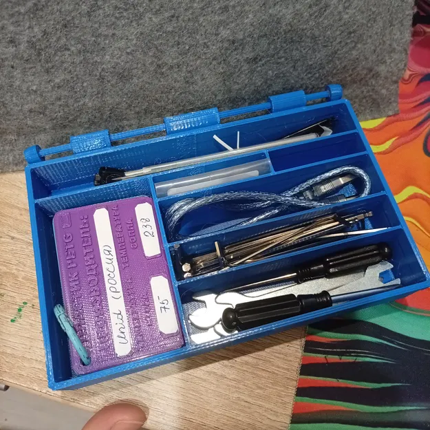 Hộp đựng dụng cụ cho máy in 3D có nắp (3D printer tool box with lid) - Image 3