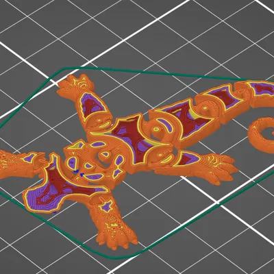 Rồng Flexi Valentine Dễ Thương – STL Rồng Vảy Trái Tim