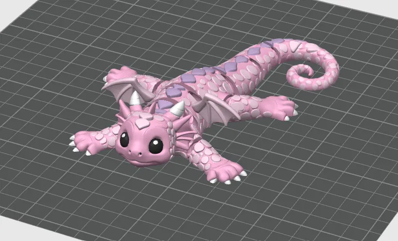 Rồng Flexi Valentine Dễ Thương – STL Rồng Vảy Trái Tim - Image 4