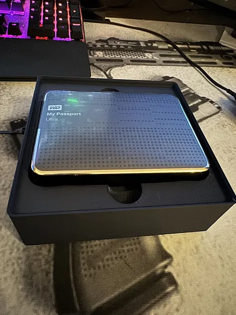 Khay Gridfinity cho WD My Passport Ultra (có chỗ để cáp) - Image 2