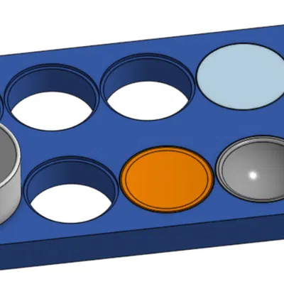Khay pha màu, cốc tháo rời (Paint Tray, Removable Cups)