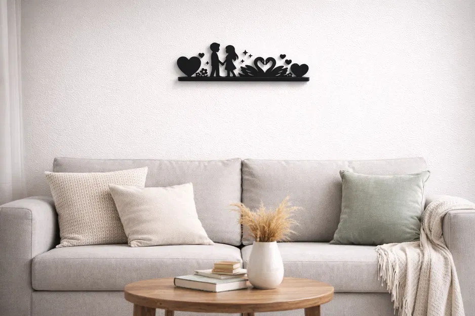 Tranh Treo Tường Valentine Lãng Mạn (Romantic Valentine Wall Art) - Image 1